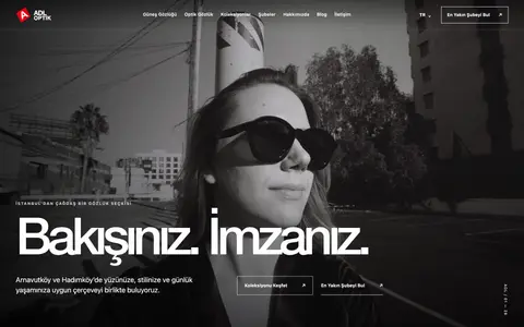 ADL Optik web sitesi