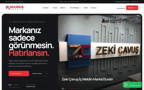 Marsis Reklam web sitesi