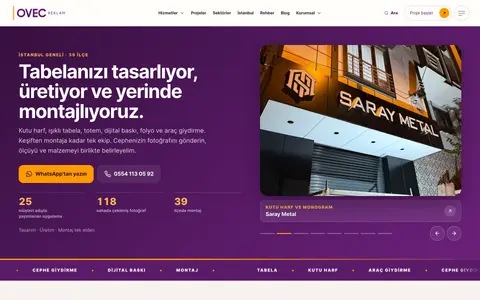 OVEC Reklam web sitesi