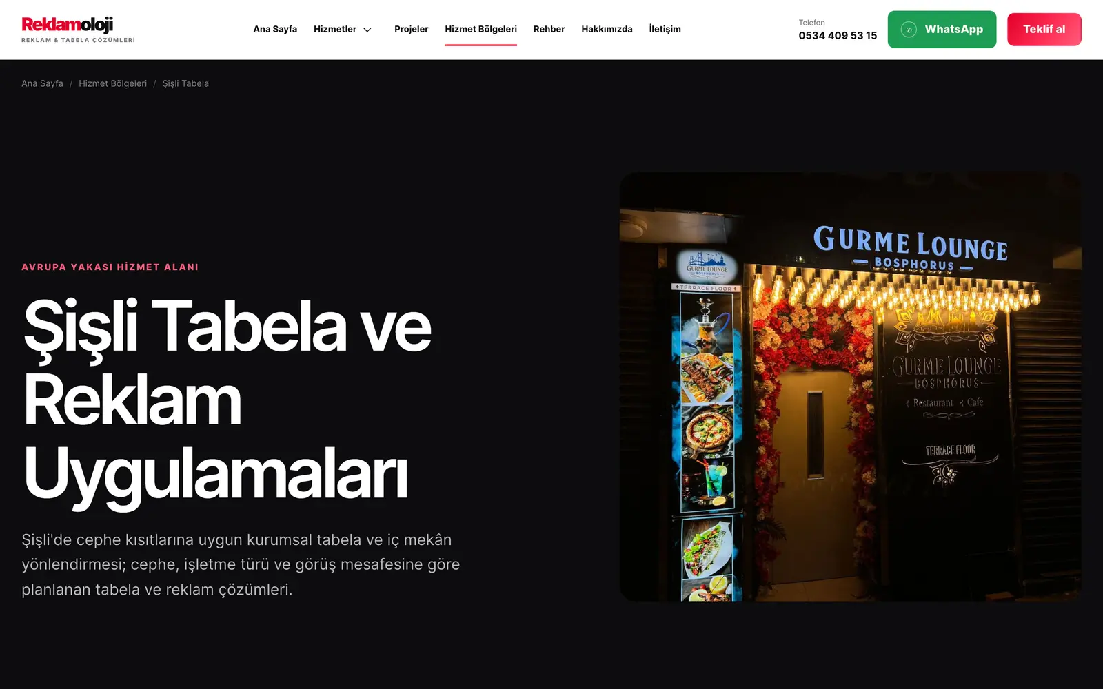 Reklamoloji — iç sayfa görünümü